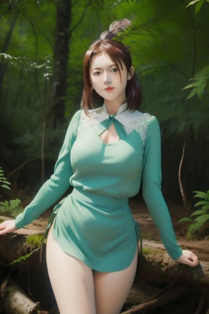 young girl in forest 8k,1girl,wo_fmmika01
