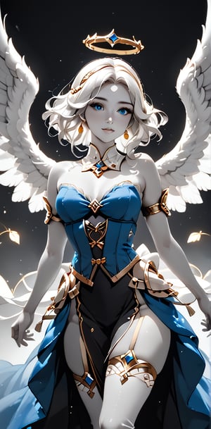 score_9,score_8_up,score_7_up, very aesthetic, intricate details,
1girl white hair, pale yellow divine light magic circle, pure Blue corset, blue eyes, white thighhighs with gold detail, sidelighting, divine light particles, angel wings, abstract, beautiful, Expressiveh,



colorvsgrey, monochrome, greyscale