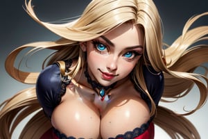 a beautiful women, lustful smile, looking at user, big breasts, thick thighs, stockings, under boob, dynamic angle, perfect anatomy ,ultra detailed, perfect face, perfect eyes, perfect hands, intricate, hyper-realistic details, photorealistic,Detailedface,Detailedeyes