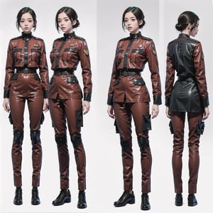 1girl, (wearing white-red futuristic senior officer military uniform:1.4), (full_body shot:1.3), (side view:1.2), (character sheet:1.4), 
BREAK, european, slender,
BREAK, soothing tones, muted colors, high contrast, natural skin texture, hyperrealism, soft light, sharp,
BREAK, perfect eyes, hand, perfect fingers, Realistic, 
BREAK, white background,