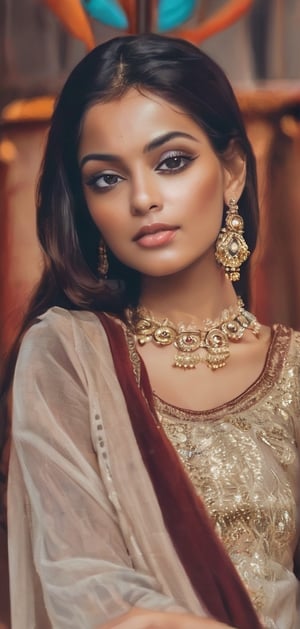  aesthetic portrait,Beautiful Indian girl 
