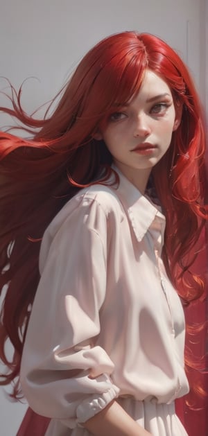 pelo  rojo  ,aesthetic portrait