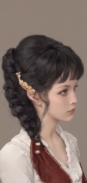 Beautiful  cowboy girl  hair black