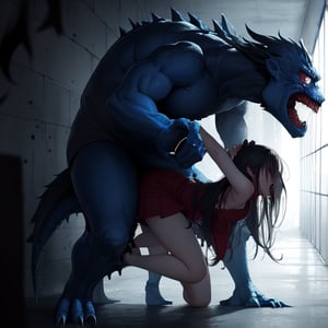monster man raping a girl, sexual assault