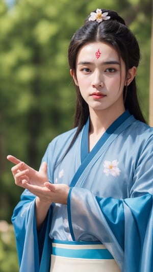 tienhiep, hanfu,
(Hands:1.1), better_hands, realhands
1boy, solo, long hair, black hair, hair ornament, long sleeves, upper body, flower, see-through, blurry background, facial mark, chinese clothes, forehead mark, realistic, hanfu, tienhiep,mature,man