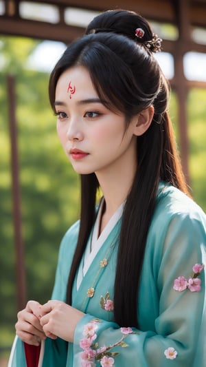 tienhiep, hanfu,
(Hands:1.1), better_hands, realhands
1boy, solo, long hair, black hair, hair ornament, long sleeves, upper body, flower, see-through, blurry background, facial mark, chinese clothes, forehead mark, realistic, hanfu, tienhiep,mature,man