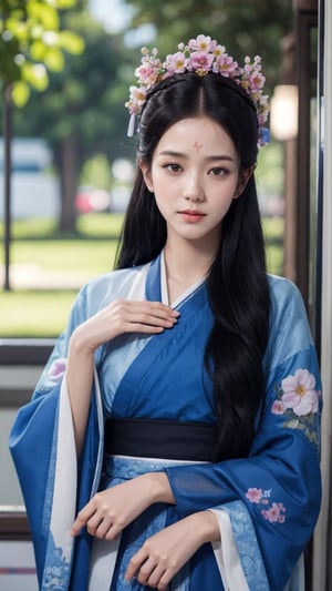 tienhiep, hanfu,
(Hands:1.1), better_hands, realhands
1girl, solo, long hair, black hair, hair ornament, long sleeves, upper body, flower, see-through, blurry background, facial mark, chinese clothes, forehead mark, realistic, hanfu, tienhiep,jwy1,Young beauty spirit ,Miss Grand International,jisoo