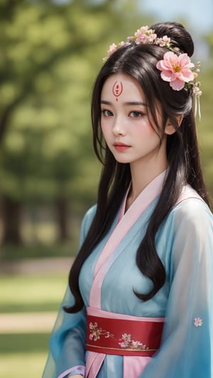 tienhiep, hanfu,
(Hands:1.1), better_hands, realhands
1girl, solo, long hair, black hair, hair ornament, long sleeves, upper body, flower, see-through, blurry background, facial mark, chinese clothes, forehead mark, realistic, hanfu, tienhiep,mature