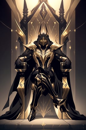 (Masterpiece, Best Quality), (Anubis Warrior in Warframe Style Armor), (Masculine Appearance:1.4), (Muscular Frame Build:1.2), (Glowing Golden Eyes), (Wearing Black and Gold Anubis-Themed Armor and Black Flowing Cloak:1.4), (Desert Hidden Catacombs:1.2), (Sitting on Throne:1.4), Centered, (Full Body Shot:1.4), (From Front Shot:1.2), Insane Details, Intricate Face Detail, Intricate Hand Details, Cinematic Shot and Lighting, Realistic and Vibrant Colors, Sharp Focus, Ultra Detailed, Realistic Images, Depth of Field, Incredibly Realistic Environment and Scene, Master Composition and Cinematography, castlevania style,castlevania style,WARFRAME