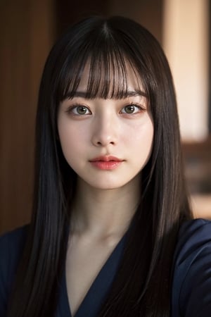 a 20 yo woman, long hair, high contrast, (direct lighting, natural skin texture,  hyperrealism,  soft light,  sharp), chromatic_background, simple background, (((looking_at_viewer,  pov_eye_contact,  looking_at_camera,  headshot,  head_portrait,  headshot_portrait,  facing front))), big lips, looking_at_viewer,  pov_eye_contact,  looking_at_camera,  headshot,  head_portrait,  headshot_portrait,  facing front, Detailedface, Detailedeyes, hu tao(genshin impact)