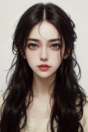 a 20 yo woman, dark eyes, dark hair, black hair, high contrast, (direct lighting, natural skin texture,  hyperrealism,  soft light,  sharp), chromatic_background, simple background, (((looking_at_viewer,  pov_eye_contact,  looking_at_camera,  headshot,  head_portrait,  headshot_portrait,  facing front))), big lips, plump lips, large lips, looking_at_viewer,  pov_eye_contact,  looking_at_camera,  headshot,  head_portrait,  headshot_portrait,  facing front, Detailedface, Detailedeyes, 