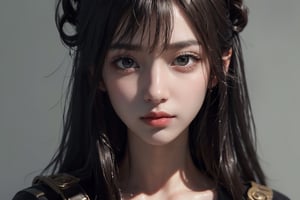 masterpiece,  best quality,  1girl, long_hair, closed mouth, looking at viewer, (((looking_at_viewer,  pov_eye_contact,  looking_at_camera,  headshot,  head_portrait,  headshot_portrait,  facing front))), (realistic:1.5),kukishinobudef