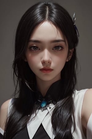 a 20 yo woman, dark hair, black hair, high contrast, (direct lighting, natural skin texture,  hyperrealism,  soft light,  sharp), chromatic_background, simple background, (((looking_at_viewer,  pov_eye_contact,  looking_at_camera,  headshot,  head_portrait,  headshot_portrait,  facing front))), big lips, looking_at_viewer,  pov_eye_contact,  looking_at_camera,  headshot,  head_portrait,  headshot_portrait,  facing front, Detailedface, Detailedeyes, 