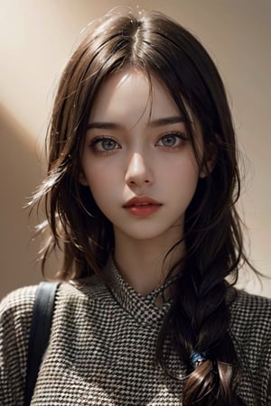 a 20 yo woman, long hair, high contrast, (direct lighting, natural skin texture,  hyperrealism,  soft light,  sharp), chromatic_background, simple background, (((looking_at_viewer,  pov_eye_contact,  looking_at_camera,  headshot,  head_portrait,  headshot_portrait,  facing front))), big lips, looking_at_viewer,  pov_eye_contact,  looking_at_camera,  headshot,  head_portrait,  headshot_portrait,  facing front, Detailedface, Detailedeyes, perfecteyes,