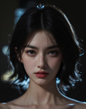 a 20 yo woman, direct lighting,  long hair,  soothing tones,  high contrast,  (natural skin texture,  hyperrealism,  soft light,  sharp), chromatic_background, simple background, (((looking_at_viewer,  pov_eye_contact,  looking_at_camera,  headshot,  head_portrait,  headshot_portrait,  facing front))), big lips, looking_at_viewer,  pov_eye_contact,  looking_at_camera,  headshot,  head_portrait,  headshot_portrait,  facing front, Detailedface, Detailedeyes,Detailedface