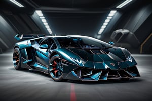 lamborghini, futuristic, dark blue color