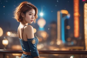 one girl, super model, solo,very bright backlighting, Short bob hair cut blown by the breeze, winter night, sexy expressio( tits, side normal boob:1.2), thin waist, (completely naked no clothings under overalls), ( side sexy pose) looking at viewer, building, bokeh, soft lighting, from back, (new year inside casino) 
official art,extremely detailed CG unity 8k wallpaper, perfect lighting,Colorful, Bright_Front_face_Lighting,beautiful korean girl,White skin, (masterpiece:1.0),(best_quality:1.0), ultra high res,4K,ultra-detailed, photography, 8K, HDR, highres, absurdres:1.2, Kodak portra 400, film grain, blurry background, bokeh:1.2, lens flare, (vibrant_color:1.2),professional photograph, ,taaarannn, standing,Sexy Pose,Styles Pose,Striking Pose,Masterpiece,Extremely Realistic,aw0k euphoric style,xxmix_girl,HZ Steampunk
