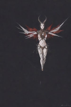 MMO fantasy jRPG game (((2D dark fantasy fancy demonic fiery wings:1.5))), demon girl with (demonic horns:1.6), no people, center view, symmetrical, keep proportions, transparent background, blank background, masterpiece, best quality, 32k, ((background transparency:-1)), no background, image without background, perfect face, eyes, nose, lips, zPDXL, soft skin, highiest texture resolution, vivid colors, ((natural color skin)), ((demonic horns))