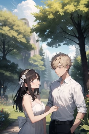 nature background, an adorable couple