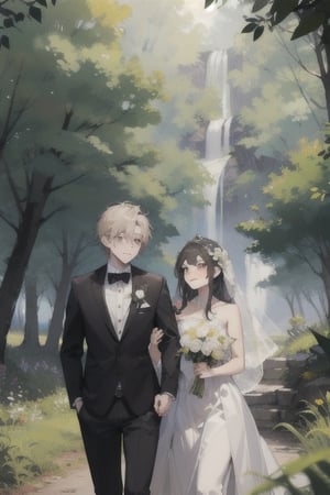 nature background, an adorable couple