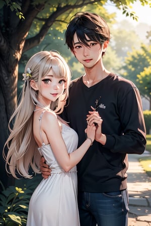 nature background, an adorable couple,wearing wrenchpjbss,kaede,REVERSE UPRIGHT STRADDLE