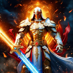 Realistic
Description of a [WHITE WARRIOR Henry with WHITE wings] muscular arms, very muscular and very detailed, dressed in a golden full body armor filled with red roses, helmet on his head, bright blue electricity running through his body, golden armor and Medallion of the letter H completely white on the chest, red metal gloves with long sharp blades, transparent swords held in both hands. (metal sword with transparent fire blade), hdr, 8k, subsurface scattering, specular light, high resolution, octane rendering, big money field background, 4 WINGS OF ANGEL, (4 WINGS OF ANGEL), fire sword transparent, background of field of GOLDEN WHEAT and red ROSES, medallion with the letter H on the chest, WHITE Henry, muscular arms, background Rain of gold coins and dollar bills, (GOOD LUCK) fire sword H, shield H , pendant of the letter H, medallion of the letter H on the uniform, hypermuscle, blessing of GOD almighty and JESUS ​​and THE HOLY SPIRIT, pendant of letter H on the chest, helmet that covers his face, HENRY the mascot of JESUS, helmet that covers your face,fire element,more detail XL