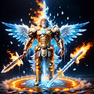 Realistic
Description of a [WHITE WARRIOR Henry with WHITE wings] muscular arms, very muscular and very detailed, dressed in a full body golden armor filled with red roses with ELECTRIC LIGHTS all over his body, bright blue electricity running through his body, golden armor and Full white, letter H medallion on the chest, red metal gloves with long sharp blades, transparent swords held in both hands. (metal sword with transparent fire blade), hdr, 8k, subsurface scattering, specular light, high resolution, octane rendering, big money field background, 4 WINGS OF ANGEL, (4 WINGS OF ANGEL), fire sword transparent, background of field of GOLDEN WHEAT and red ROSES, medallion with the letter H on the chest, WHITE Henry, muscular arms, background Rain of gold coins and dollar bills, (GOOD LUCK) fire sword H, shield H , letter H pendant, letter H medallion on the uniform, hypermuscle, blessing of GOD almighty and JESUS ​​and THE HOLY SPIRIT, letter H pendant on the chest, helmet that covers his face, white mask that covers the face and leaves eyes visible, HENRY the mascot of JESUS, ice, faize, composed of elements of thunder, thunder, electricity, helmet that covers his face, white mask on his face, a white and gold mask with blue eyes covers his face