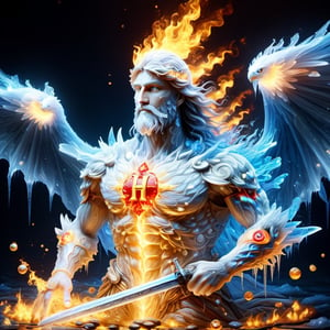 Realistic
Description of a [WHITE WARRIOR Henry with WHITE wings] muscular arms, very muscular and very detailed, dressed in a full body golden armor filled with red roses with ELECTRIC LIGHTS all over his body, bright blue electricity running through his body, golden armor and Full white, letter H medallion on the chest, red metal gloves with long sharp blades, transparent swords held in both hands. (metal sword with transparent fire blade), hdr, 8k, subsurface scattering, specular light, high resolution, octane rendering, big money field background, 4 WINGS OF ANGEL, (4 WINGS OF ANGEL), fire sword transparent, background of field of GOLDEN WHEAT and red ROSES, medallion with the letter H on the chest, WHITE Henry, muscular arms, background Rain of gold coins and dollar bills, (GOOD LUCK) fire sword H, shield H , letter H pendant, letter H medallion on the uniform, hypermuscle, blessing of GOD almighty and JESUS ​​and THE HOLY SPIRIT, letter H pendant on the chest, helmet that covers his face, white mask that covers the face and leaves eyes visible, HENRY the mascot of JESUS, ice, faize, composed of elements of thunder, thunder, electricity, helmet that covers his face, white mask on his face, a white and gold mask with blue eyes covers his face