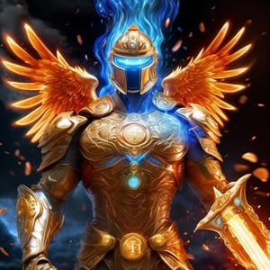 Realistic
Description of a [WHITE WARRIOR Henry with WHITE wings] muscular arms, very muscular and very detailed, dressed in a golden full body armor filled with red roses, helmet on his head, bright blue electricity running through his body, golden armor and Medallion of the letter H completely white on the chest, red metal gloves with long sharp blades, transparent swords held in both hands. (metal sword with transparent fire blade), hdr, 8k, subsurface scattering, specular light, high resolution, octane rendering, big money field background, 4 WINGS OF ANGEL, (4 WINGS OF ANGEL), fire sword transparent, background of field of GOLDEN WHEAT and red ROSES, medallion with the letter H on the chest, WHITE Henry, muscular arms, background Rain of gold coins and dollar bills, (GOOD LUCK) fire sword H, shield H , pendant of the letter H, medallion of the letter H on the uniform, hypermuscle, blessing of GOD almighty and JESUS ​​and THE HOLY SPIRIT, pendant of letter H on the chest, helmet that covers his face, HENRY the mascot of JESUS, helmet that covers your face,fire element,more detail XL,cyborg
