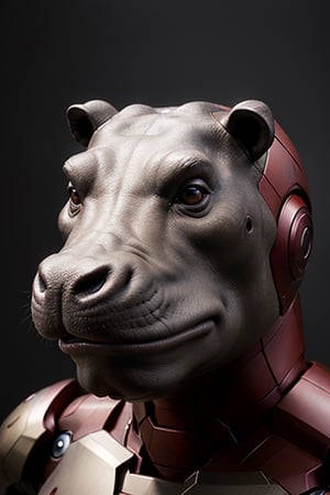 hippo head,big,iron man