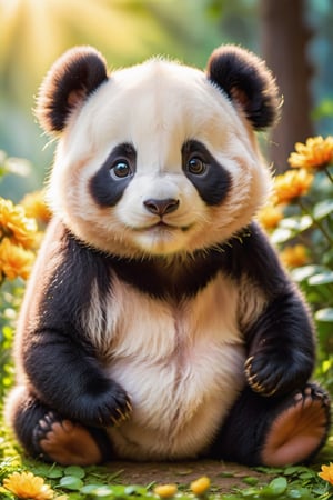 Cute panda hd  cartoon looks