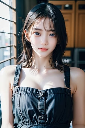 18 year old gravure model, perfect body, 1 girl, most beautiful korean girl, Korean beauty model, idol face, gorgeous girl, 18yo, over sized eyes, big eyes, smiling, looking at viewer, Micro Mini Ultra High Leg, side boob, under boob,
Revealing denim clothes, masterpiece, highest quality, realistic, hyper detail, (shiny skin), absurd, look at the camera, black eyes, skinny, dynamic lighting, High resolution, detailed description, beautiful eyes, realistic eyes, troubled eyebrows, blush,moritahikaru,Bomi