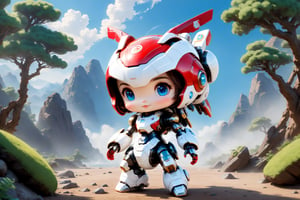(full length view:1.5), (red background:1.5), (masterpiece, best quality:1.33), Meet a delightful infant robotic companion with a generously sized cranium and expansive, round azure eyes. mountains, trees, Its charming head is predominantly adorned in a delightful blend of sky blue and white, leaning more towards the pristine white shade. The round face exudes an endearing appeal, paired with a petite armored body that adds to its adorable nature. All set against a clean and immaculate white background, this baby robot encapsulates the perfect fusion of cuteness and innovation, (high quality, 8k, best composition, symmetry, aesthetic), (made in adobe illustrator:1.33), 

blue and white colors, (Cute astronaut: 1.3), cute style, tiny, Head large, 3d rendered,  generate a mascot for tenten, ((create logo "TA" On the image:1.8)), number "10" display on the background, ((( drawing "TA" logo ))), a mascot that will represent creativity, free to create any prompt given, stylus on hand, Pokemon Style, Machine Style, cinematic texture, shame, pokemon, movie light, Heavy robotic arm, Mechanical navel, mechanical leg, mechanical leg, Mechanical sensation, spinning, Brilliant lightning, salama, cool, clean white background, Ray tracing, Premium Colors, full body 3D models, action, fashion blind box toys. (full body:1.2), ,Chibi Style,oil painting,mecha,Catalyst