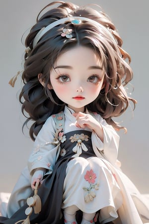 (Masterpiece, ((Chibi)), Best Quality: 1.4), (Detailed Eyes Detailed Pupils Multiple Eyes), (Ambiguous, Desire: 1.2), (Poetic, Comfortable: 1.3),, 1 Girl, ( Full body photo), (Opening: 1.2), the ethnic costume of the Miao people of China, decorated in silver and featuring a whimsical fusion of delicate embroidery, lace and Victorian style elements,
Designed to age over time, the garment consists of a robe-like garment called an "attush," made of intricately woven fabric decorated with intricate geometric patterns. She also wore a 'kaparamip' headband with decorative embroidery. The clothes are rich in brown, red, green and other earth tones, with the cute and dark charm of Gothic Lolita and LinkGirl.