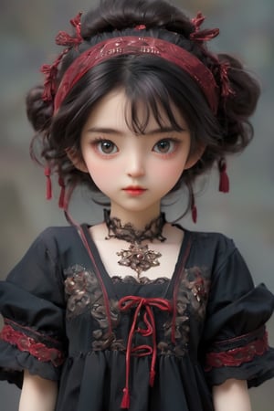 (Masterpiece, ((chibi)), Best Quality: 1.4), (Detailed Eyes Detailed Pupils Multiple Eyes), (Ambiguous, Desire: 1.2), (Poetic, Comfortable: 1.3),, 1 Girl, Shirt and Lower Body Nude, (Open clothes: 1.2),Ethnic costumes of the Miao people in China, decorated in silver, feature intricate embroidery, lace and a whimsical fusion of Victorian style elements,
Designed to age over time, the outfit consists of a robe-like garment called an "attush," made of intricately woven fabric decorated with intricate geometric patterns. She also wore a 'kaparamip' headband with decorative embroidery. The clothes are rich in brown, red, green and other earth tones, and the cute and dark charm of Gothic Lolita, LinkGirl, Gothic,xeesoxee