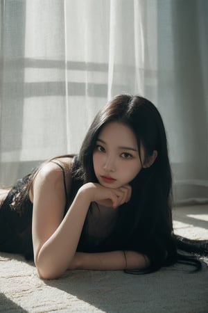 (Best quality, 8k, 32k, Masterpiece, Photoreal, high contrast, UHD:1.2),
30 year old woman,looking at the camera,black hair, messy hair, posing,ulzzang,character album cover,blues moment,style of Alessio Albi,daily wear,moody lighting,appropriate comparison of cold and warm,reality,pantpulldown,lying down,lying_sexy_girl,bent over and from front, aespakarina