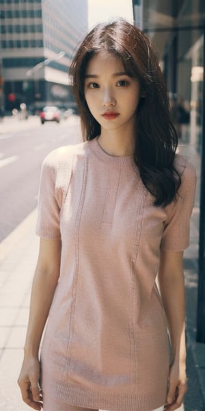 photorealistic:1.37, masterpiece, best quality, raw photo, uhd, 1girl, long hair, brown hair, seductive, secretary outfit, model pose, looking at viewer, on street, intricate detail, detailed background, detailed skin, pore, highres, hdr,little_cute_girl,Korean,DararatBoa,1girl,Sexy
