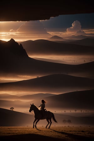 photography of a far west explorer riding a horse in the apaches mountains, morning light, (((by Lee Jeffries))), ((detailed and intricate environment design by artgerm and by greg rutkowski)), dramatic atmospheric, beautiful clouds, exquisite detail, 30-megapixel, 4k, 85-mm-lens, sharp-focus, intricately-detailed, f/8, ISO 100, shutter-speed 1/125, award-winning photograph, facing-camera, looking-into-camera, monovisions, elle, small-catchlight, low-contrast, High-sharpness, facial-symmetry, depth-of-field, golden-hour, ultra-detailed photography, world inspired by (loish, rhads, beeple, makoto shinkai and lois van baarle), global illumination, an intricate, elegant, smooth, sharp focus.