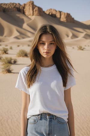 18 years old girl in the desert 