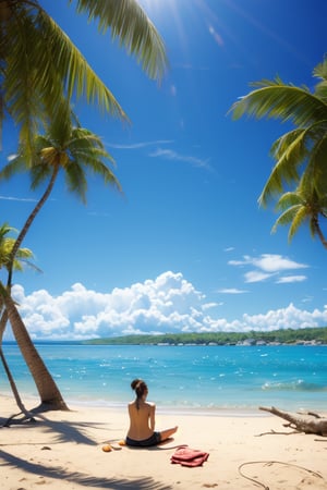 Meditation,Beautiful Beach