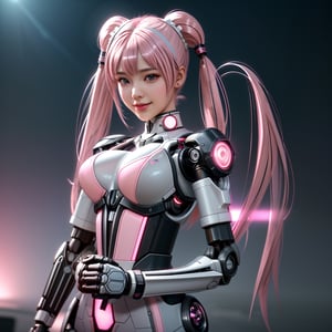 ((high resolution)), ((UHD)), ((incredibly absurdres)), break. ((One android girl)), break. ((pink twintail hair:1.5)), ((upper body:1.5)), ((looking at camera:1.2)), break. ((in the cyberstyle city)), ((slender boby)), ((intricate internal structure)), open arms, ((brighten parts:1.5)), break. ((extremely detailed mecha suit:1.2)), break. (robotic arms), (robotic legs), (robotic hands), ((robotic joint:1.3)), break. Cinematic angle, looking at viewer, smiling face, ultra fine quality, masterpiece, best quality, incredibly absurdres, fhighly detailed, sharp focus, (photon mapping, radiosity, physically-based rendering, automatic white balance), masterpiece, best quality, Mecha body, furure_urban, incredibly absurdres,Ultra-detailed 3D digital art, high resolution, photorealistic rendering, sharp focus, high-quality background, ultra-detailed landscape, ultra-sharp focus, consistent style, unique and well-developed concept, Unreal Engine, intricate details, beautiful color grading, bright lights , symmetry.
, 