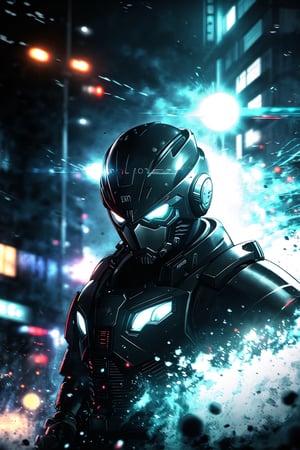Crime Man, Cyborg Cop, Assassin Armour, Thriller Theme, Upper Body, Processing, Synthetic Wave Theme, Dramatic Mood, (Bokeh:1.1), Depth of Field, Casey Baugh Style, Strokes, vfx, Splash, Lightning, Light Particles, Electricity, Police Station Backdrop, Logo, Illustration, Art Station