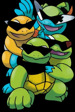 turtle .animate.gang_Pokemon,sunglasses.team.,from the Godfather style