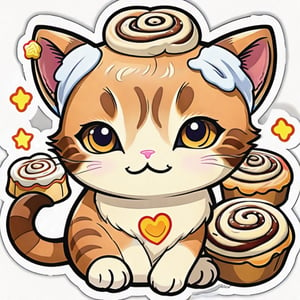 cat,  cutie,sticker,cinnamon rolls,