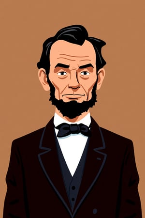 nap_retep, vector illustration of Abraham lincoln . in the style of t0k