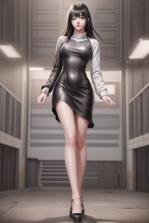 Create an image describes the dream of ai ,comic style,full body,girl,black-hair