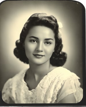 a black and white photo of a woman, old black and white photo, vintage closeup photograph, old photo, an old black and white photo, old yearbook photo, black and white old photograph, black and white old photo, black and white vintage photo, old photograph, aged photo, in her early 20s, very old photo, 70s photo