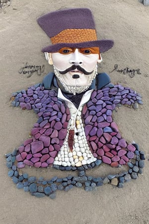 stones, stone art, johnny depp