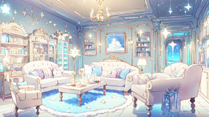 (masterpiece:1.2), best quality,fantasy,excellent oil painting of a white cozy modern style room: cute and sweet, vibrant colors, best quality, maximum quality, intricate details, ultrasahrp, ambient oclusion, realistic shadows, 8k, oil art, perfect quality,(HDR:1.4), plush_doll, a lot of pillow,  astronomical_clock, astronomical, stars, light_purple, light_blue_style, ultra resolution image, Detailed, clouds, violin, ((ocean_floor)), ((swing chair), instrument_(musical),Indoor Grey,isometric,md, ,masterpiece