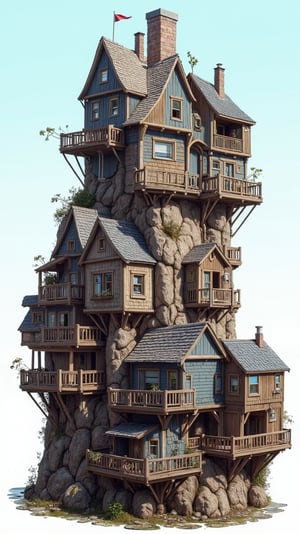 a tall house on top of a steep mountain near a pond with water,

illustrated city by michael jonas from japan | creative process photos ,

totally cool illustration of a cool town by josh wood on mydoodle4u ,

a cartoon illustration of a complex of houses built into a floating island flag, scenery, chimney

None of these messages are good.